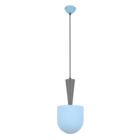 Niebiesko-szara lampa wisząca dziecięca E27 LEDEA 50101167 z serii VISBY