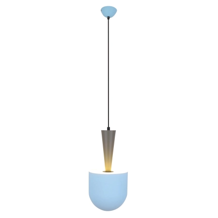 Niebiesko-szara lampa wisząca dziecięca E27 LEDEA 50101167 z serii VISBY 2