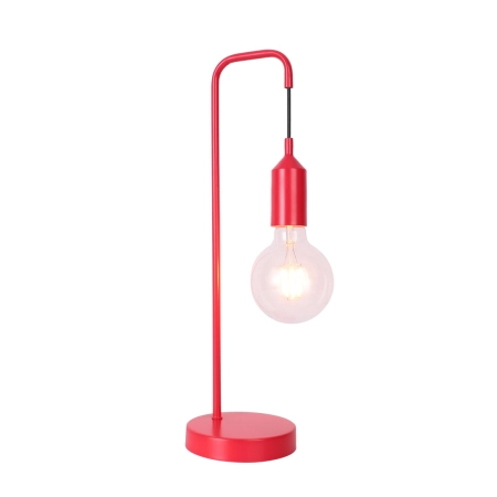Czerwona prosta lampka stołowa bez klosza LEDEA 50501195 z serii LAREN