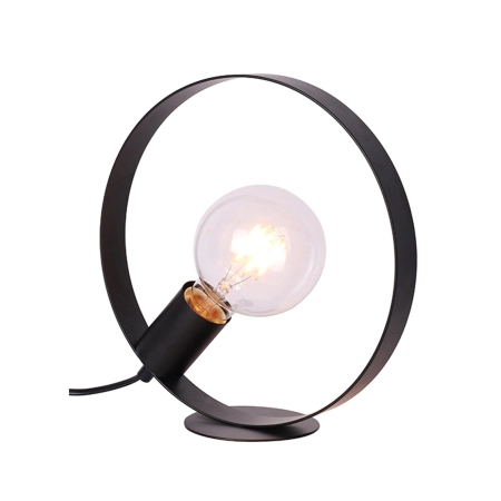 Lampa stołowa czarna okrągła odkryta żarówka LEDEA 50501202 z serii NEXO