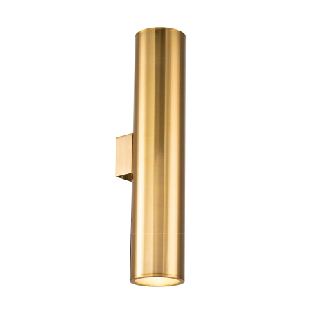 Złoty dwukierunkowy kinkiet wąska tuba LEDEA 50401226 z serii AUSTIN SLIM 2