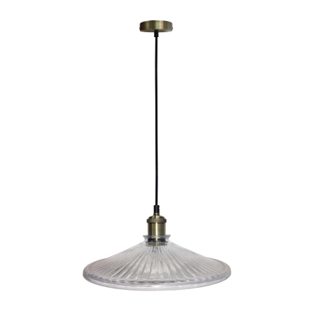 Lampa wisząca z ryflowanym kloszem E27 LEDEA 50101272 z serii CHESTER