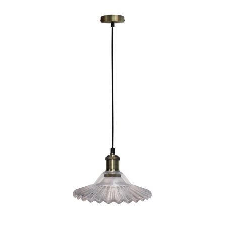 Lampa wisząca ozdobny ryflowany klosz E27 LEDEA 50101273 z serii GENEVA