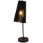 Lampka stołowa drewniana czarna do sypialni LEDEA 50501032 z serii OSAKA