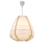 Lampa wisząca z beżowy abażurem i drewnem LEDEA 50101038 z serii NAGOJA