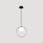 Lampa wisząca czarna okrągła z białym kloszem LEDEA 50101072 z serii TULA