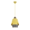 Żółto-szara lampa wisząca młodzieżowa E27 LEDEA 50101149 z serii FALUN 2