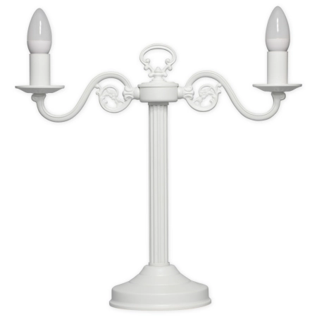 Lampa stołowa w kształcie świecznika 388 L2 BIA z serii ŚWIECZNIK