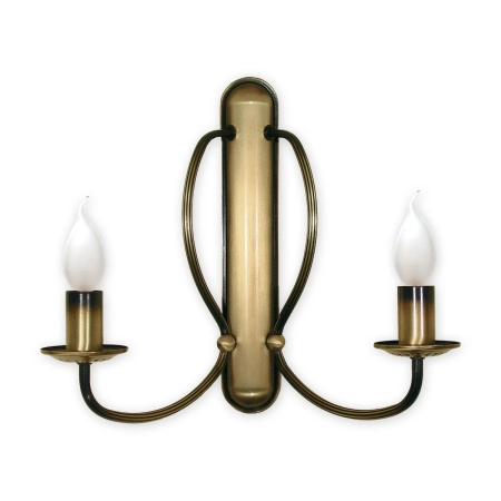 Dwuramienna, świecznikowa lampa ścienna vintage 391/K2 z serii KORONA