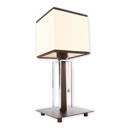 Zenit lampka stołowa 1 pł. / rdza wenge + chrom LEMIR