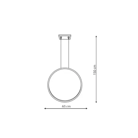 Stylowy żyrandol do łazienki LED ⌀60 3000K LP-999/1P S BK z serii MIRROR 2