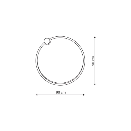 Ledowy, łazienkowy kinkiet ring LED ⌀90 LP-999/1W L BK z serii MIRROR 2