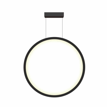 Łazienkowa lampa wisząca ring ⌀90 3000K LP-999/1P L BK z serii MIRROR