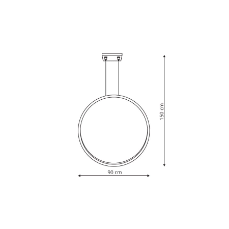 Łazienkowa lampa wisząca ring ⌀90 3000K LP-999/1P L BK z serii MIRROR 2