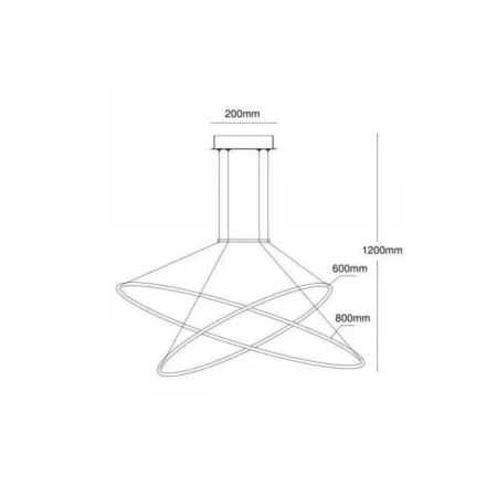 Designerska, geometryczna lampa wisząca LP-940/2P 4BK z serii HALIFAX 2