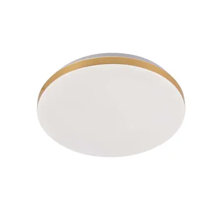 Biało-złoty plafon LED barwa neutralna LP-335/1C S 4GD z serii BABILON