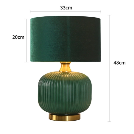 Elegancka lampka stołowa LP-1515/1T SMALL GREEN z serii TAMIZA - wymiary