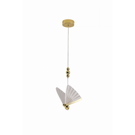 Dekoracyjna, złota lampa wisząca art deco LP-1715/1P z serii MARIPOSA