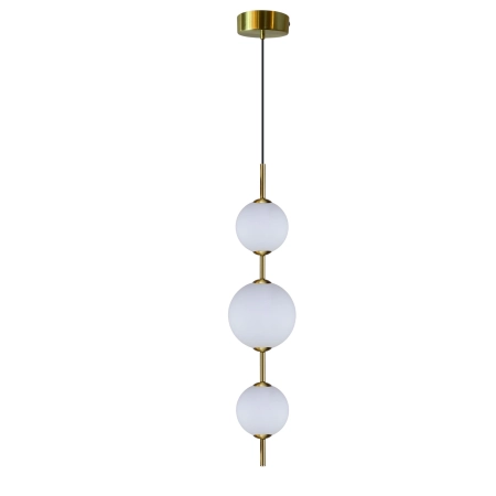 Pionowa, złota lampa wisząca, zmienna barwa LP-002/3V z serii DORADO
