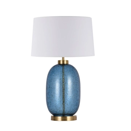 Lampka nocna z niebieską, szklaną podstawą LP-919/1T BLUE z serii AMUR