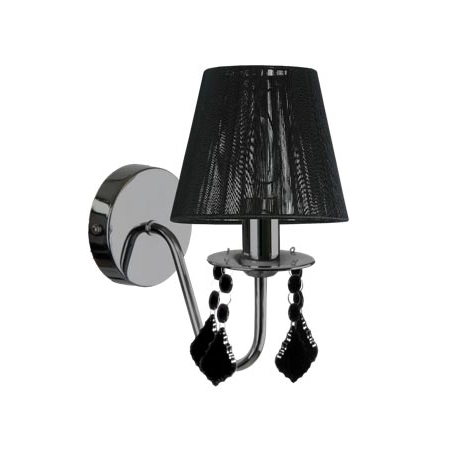 Stylowa, elegancka, czarna lampa ścienna LP-5005/1W CZARNY z serii MONA