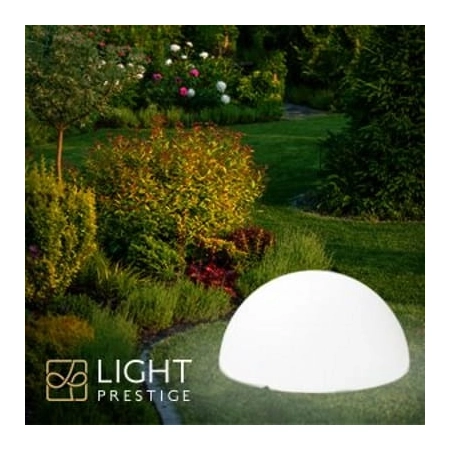 Zewnętrz lampa ogrodowa, biała półkula LP-3519-600 z serii CLOUDS 3