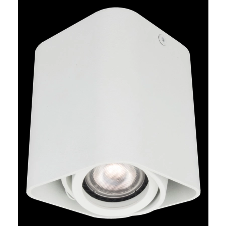 Biały, kwadratowy spot natynkowy GU10 LP-2790/1SM WH z serii MERANO