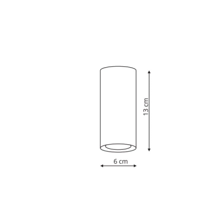 Biała tuba punktowa GU10 13cm wysokości LP-232/1D - 130 BIAŁY z serii MANACOR 2