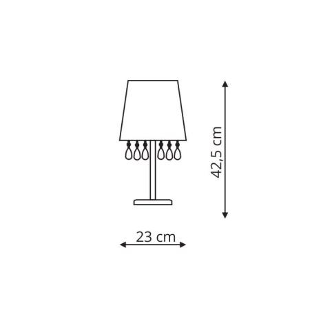 Stylowa lampka stołowa glamour LP-5005/1TS CZARNA z serii MONA 2
