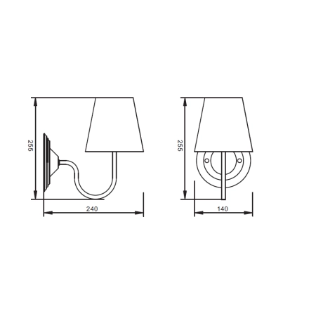Klasyczna lampa ścienna z białym abażurem LP-88439/1W z serii WERONA 2
