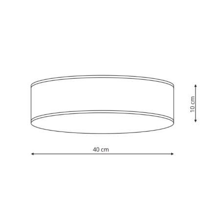 Biały, ponadczasowy, abażurowy plafon ⌀40cm LP-81008/3C WH z serii ALTO 2