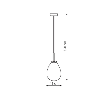 Lampa wisząca z kloszem imitującym balon LP-1214/1P z serii FONDI 2
