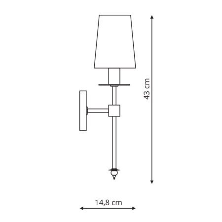 Elegancka lampa ścienna do sypialni LP-2118/1W CHROM z serii CASOLI 2