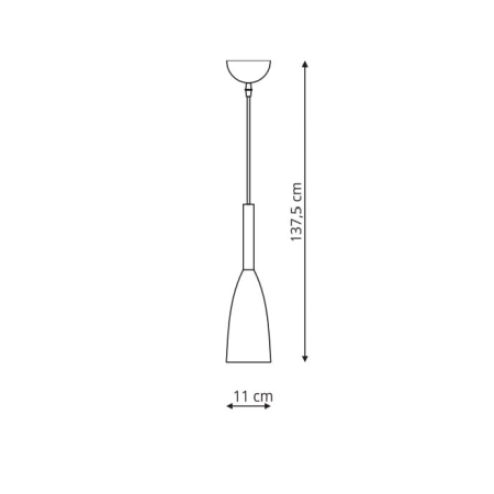 Minimalistyczna, wąska, punktowa lampa wisząca LP-181/1P WH z serii SOLIN 2