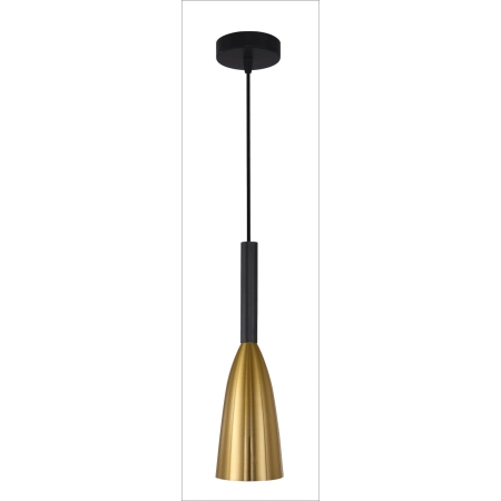 Stylowa, wąska czarno-złota lampa wisząca LP-181/1P GD z serii SOLIN