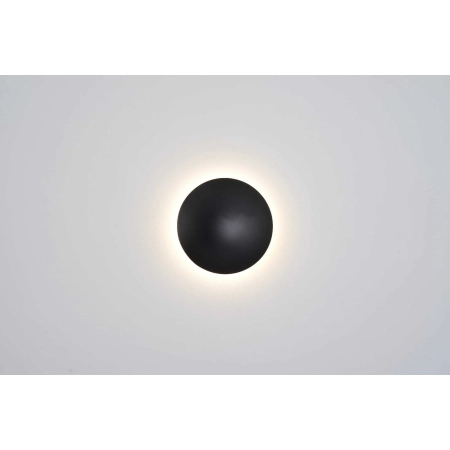Czarny, mały okrąg ścienny LED ⌀16cm LP-8102/1C-6W BK z serii PLATILLO 2