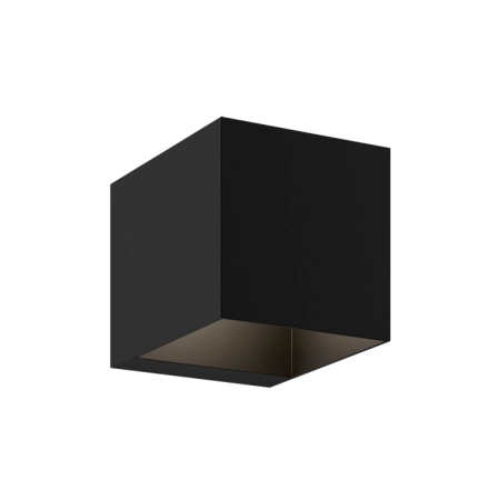 Geometryczny, czarny box ścienny G9 LP-104/1W BK z serii ALASKA