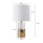 Stylowa lampka do eleganckiego salonu LP-818/1T WH z serii SUNFLOWER - wymiary