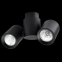 Czarna lampa sufitowa, reflektor GU10 LP-741/2W BK z serii BOSTON