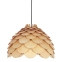 Lampa wisząca z drewnianym abażurem ⌀35cm LP-101335/1P S z serii BURGO
