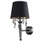 Stylowa lampa ścienna z kryształkami, glamour LP-0412/1W BK z serii VIGO