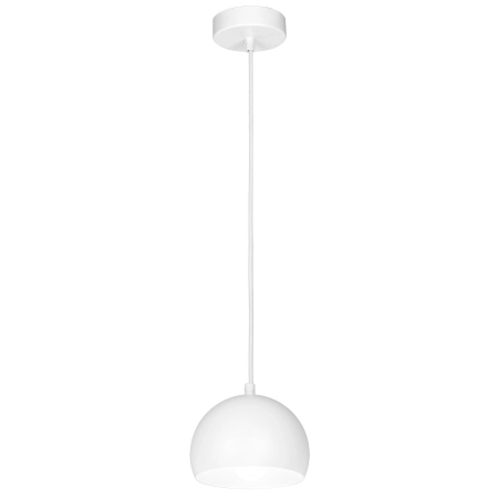 Biała, klasyczna lampa wisząca z kloszem LX 1211 z serii SOOL