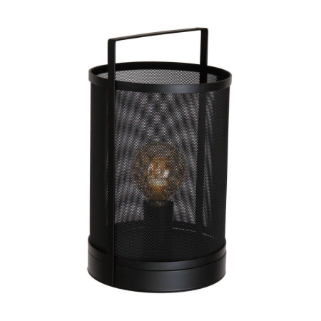 Czarna lampka stołowa w kształcie walca LX 1369 z serii RIM
