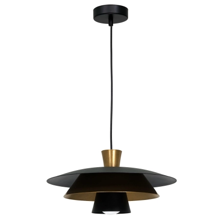 Wyjątkowa lampa wisząca w kolorze czerni i złota LX 3135 z serii PLATO