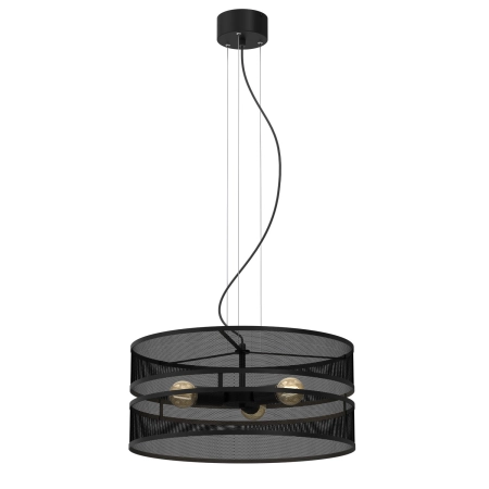 Lampa wisząca w czarnym kolorze, na trzy żarówki LX 3153 z serii GLUM