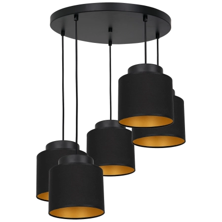 Dekoracyjna lampa wisząca czarno-złota LX 3184 z serii FRODI