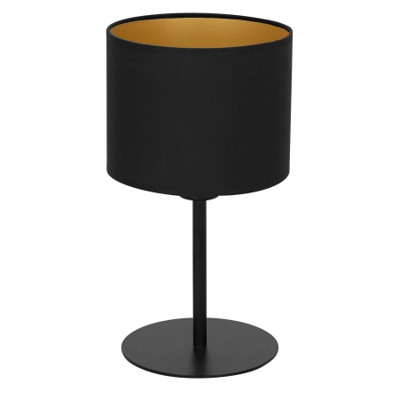 Lampa stołowa z czarno-złotym abażurem LX 3185 z serii FRODI