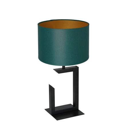 Lampka stołowa, zielono-złoty abażur LX 3405 z serii TABLE LAMPS