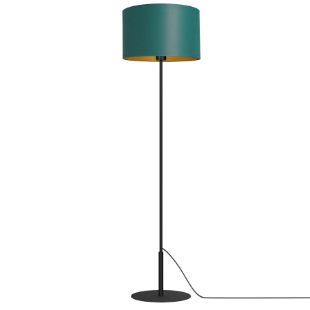 Prosta lampa podłogowa, zielono-złota LX 3555 z serii ARDEN