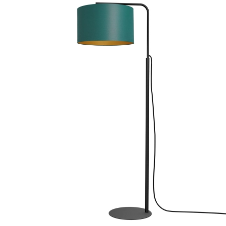 Lampa podłogowa z zielono-złotym abażurem LX 3556 z serii ARDEN